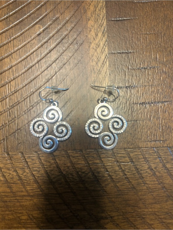Brighton Jewelry - Brighton Silver Spiral Cluster Drop Earrings